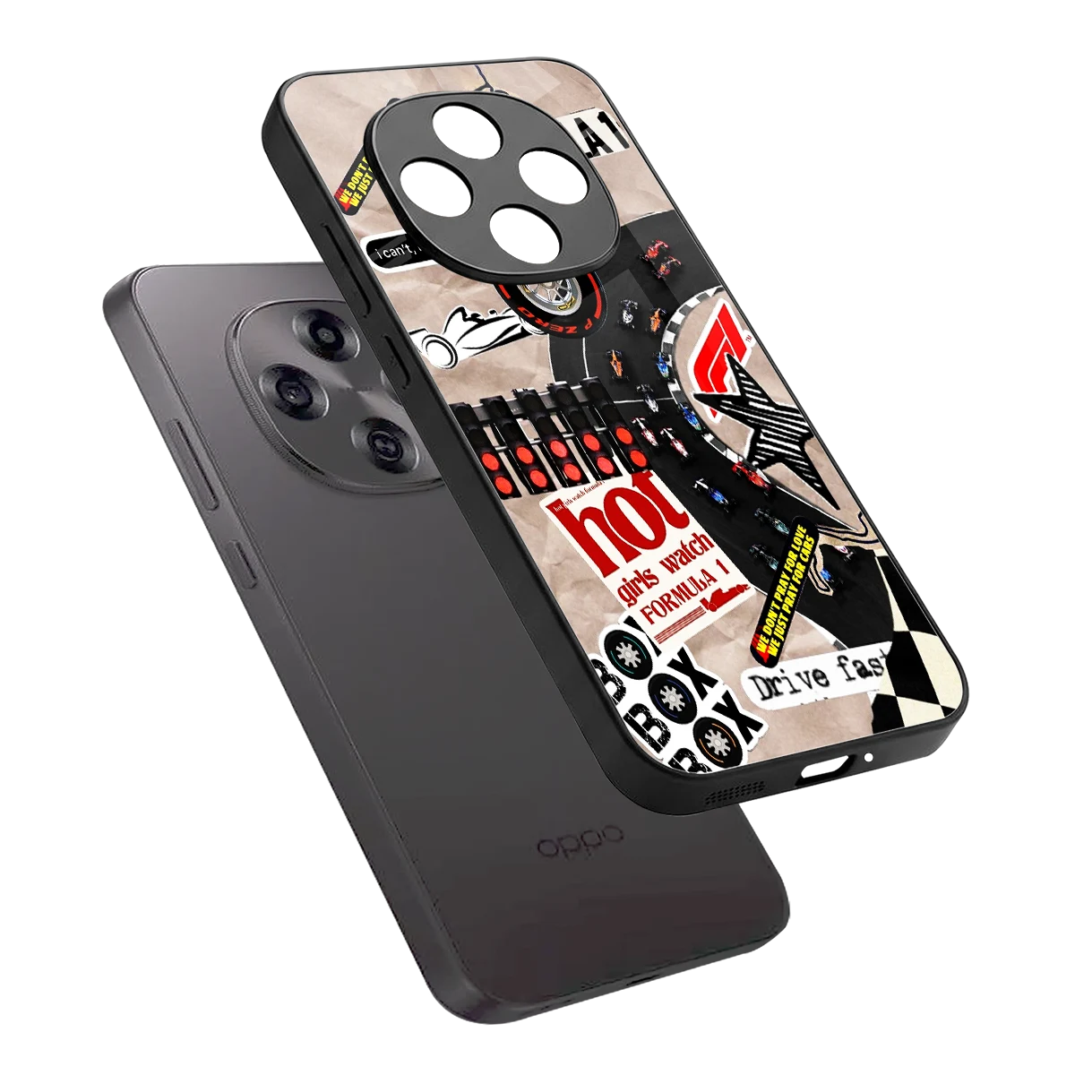 Speedline sleek oppo f31 pro 5g cover with tempered glass back and TPU edges