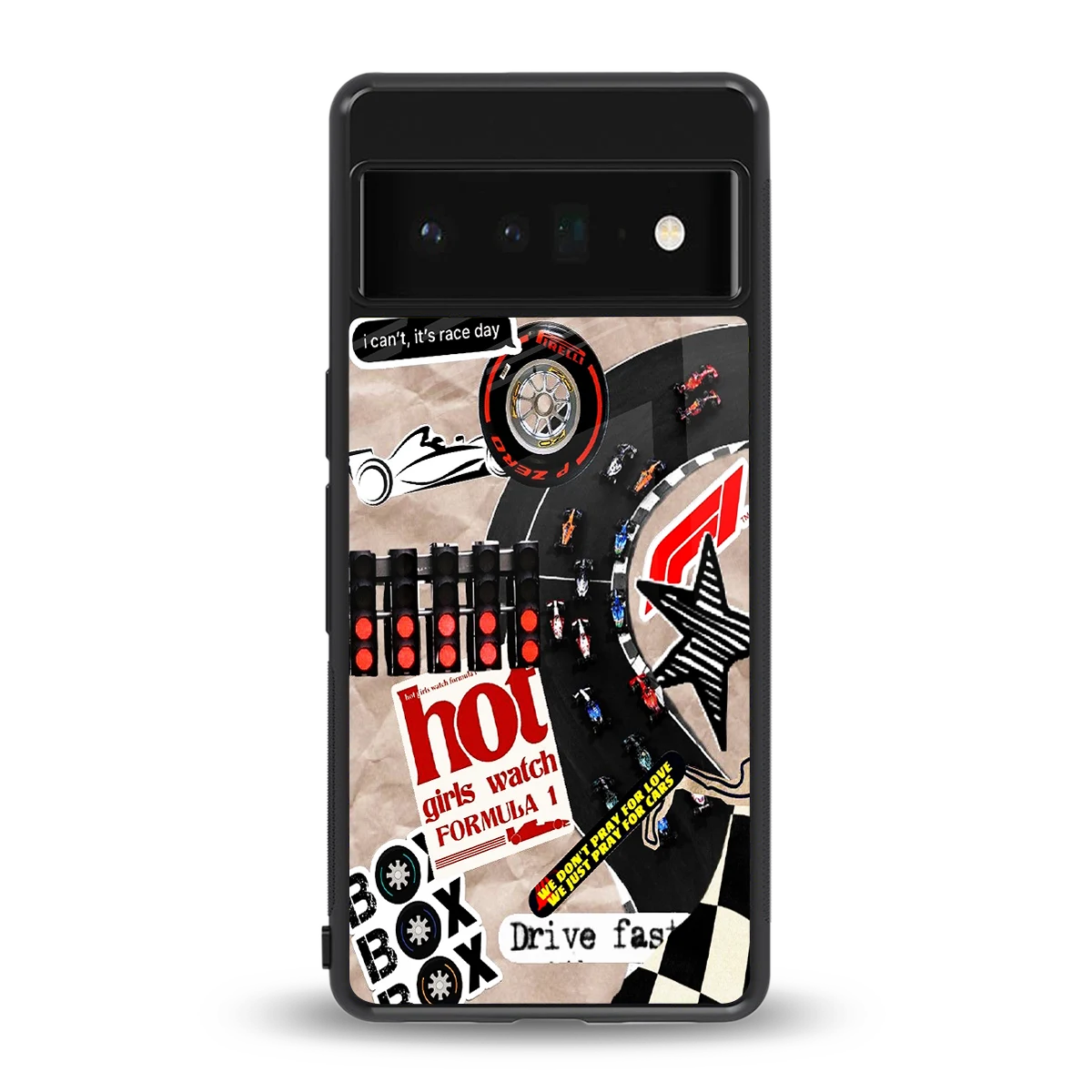 Speedline back phone cover | glass case for google pixel 6 pro