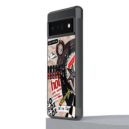 Speedline stylish phone case for google pixel 6 pro | glossy glass and slim fit