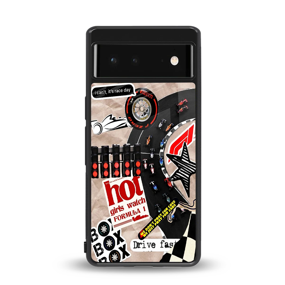 Speedline back phone cover | glass case for google pixel 6