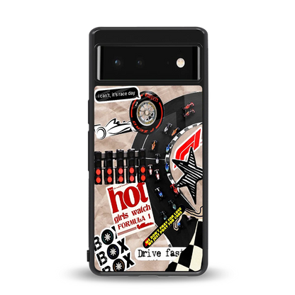 Speedline back phone cover | glass case for google pixel 6a