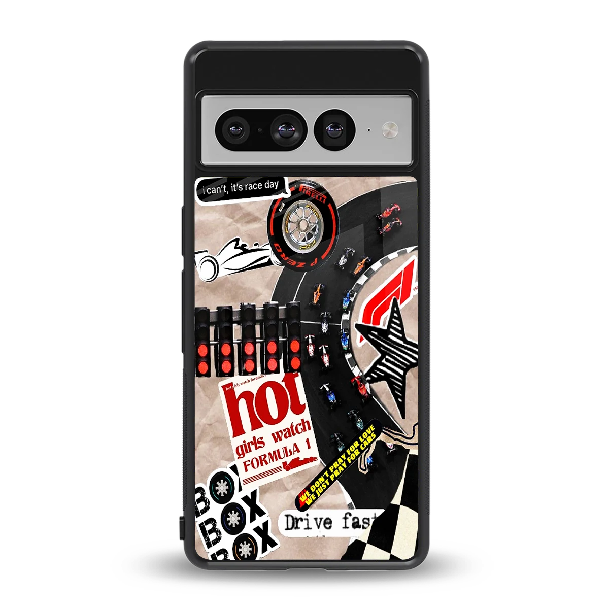 Speedline back phone cover | glass case for google pixel 7 pro