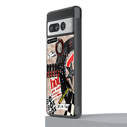 Speedline stylish phone case for google pixel 7 pro | glossy glass and slim fit