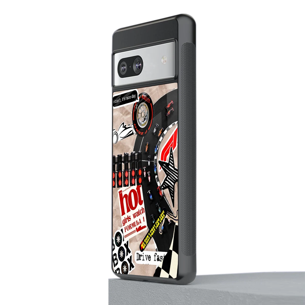 Speedline stylish phone case for google pixel 7a | glossy glass and slim fit