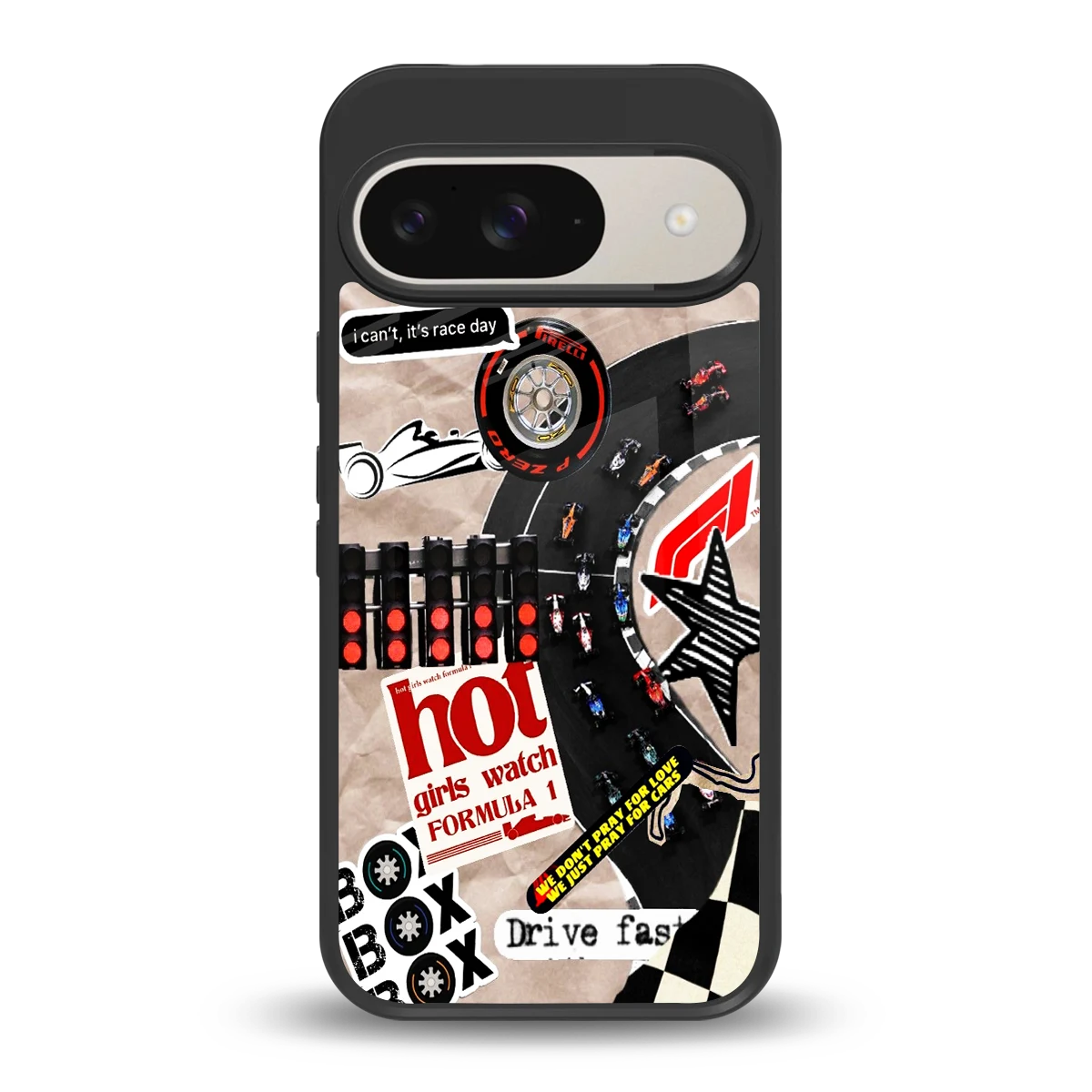 Speedline back phone cover | glass case for google pixel 9