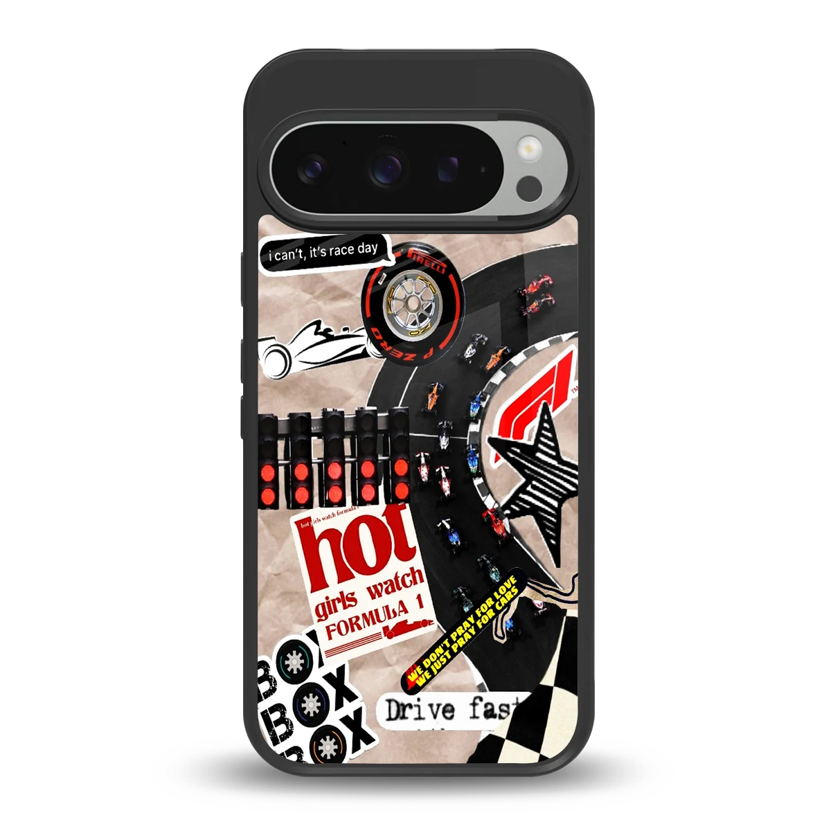 Speedline back phone cover | glass case for google pixel 9 pro xl