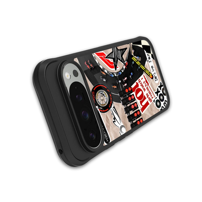 Speedline stylish phone case for google pixel 9 pro | glossy glass and slim fit