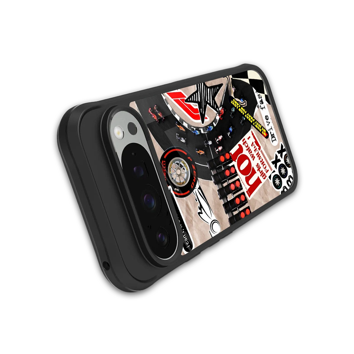 Speedline stylish phone case for google pixel 9 pro xl | glossy glass and slim fit