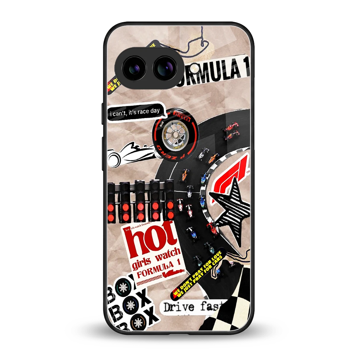 Speedline back phone cover | glass case for google pixel 10a