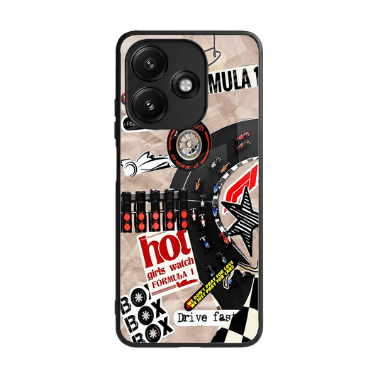 Speedline back phone cover | glass case for redmi 12 5g