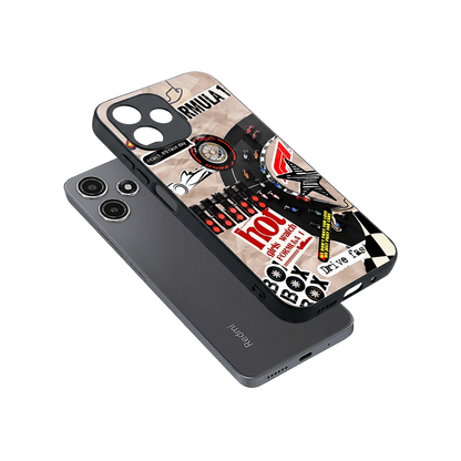 Speedline sleek redmi 12 5g cover with tempered glass back and TPU edges