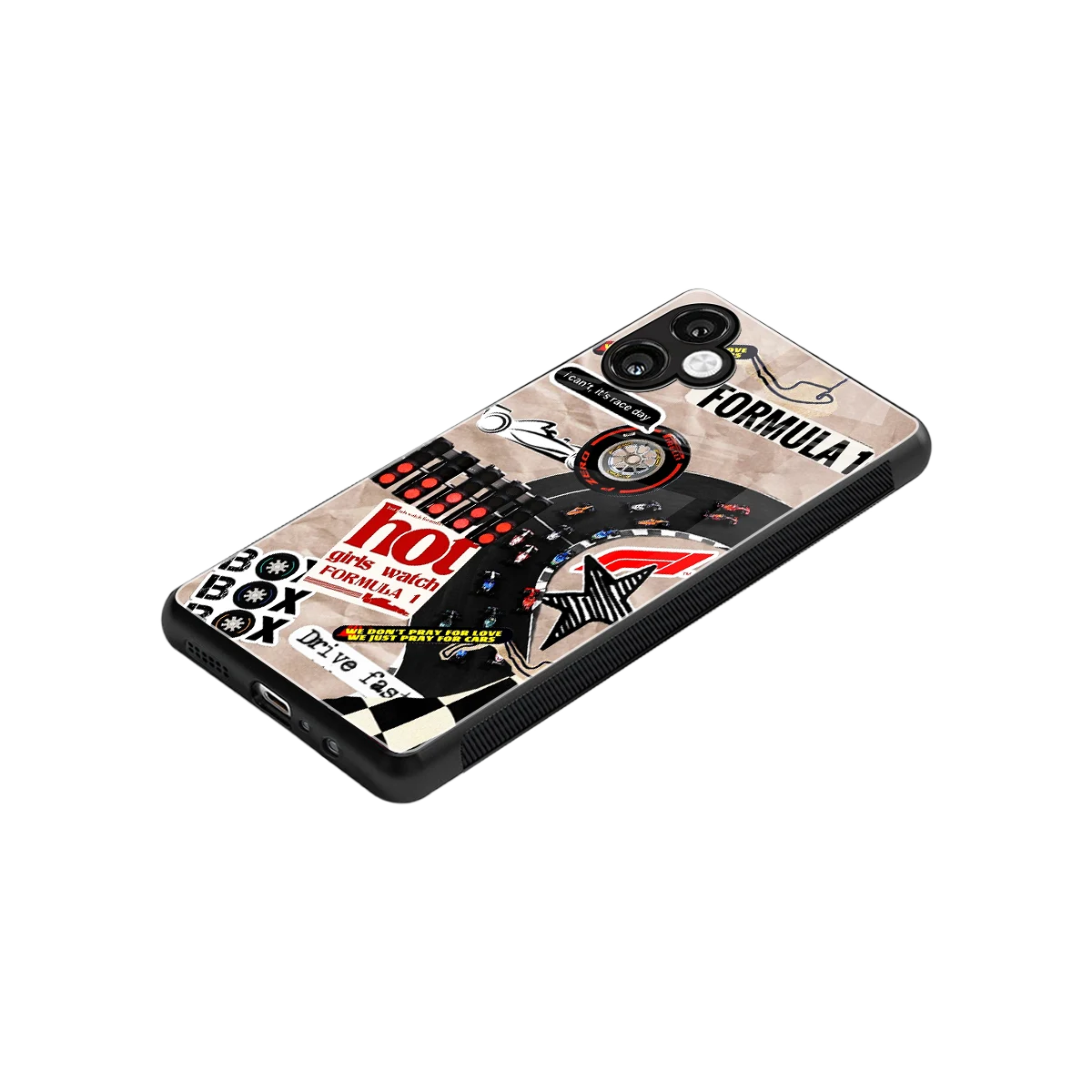 Speedline stylish phone case for samsung galaxy a06 5g | glossy glass and slim fit