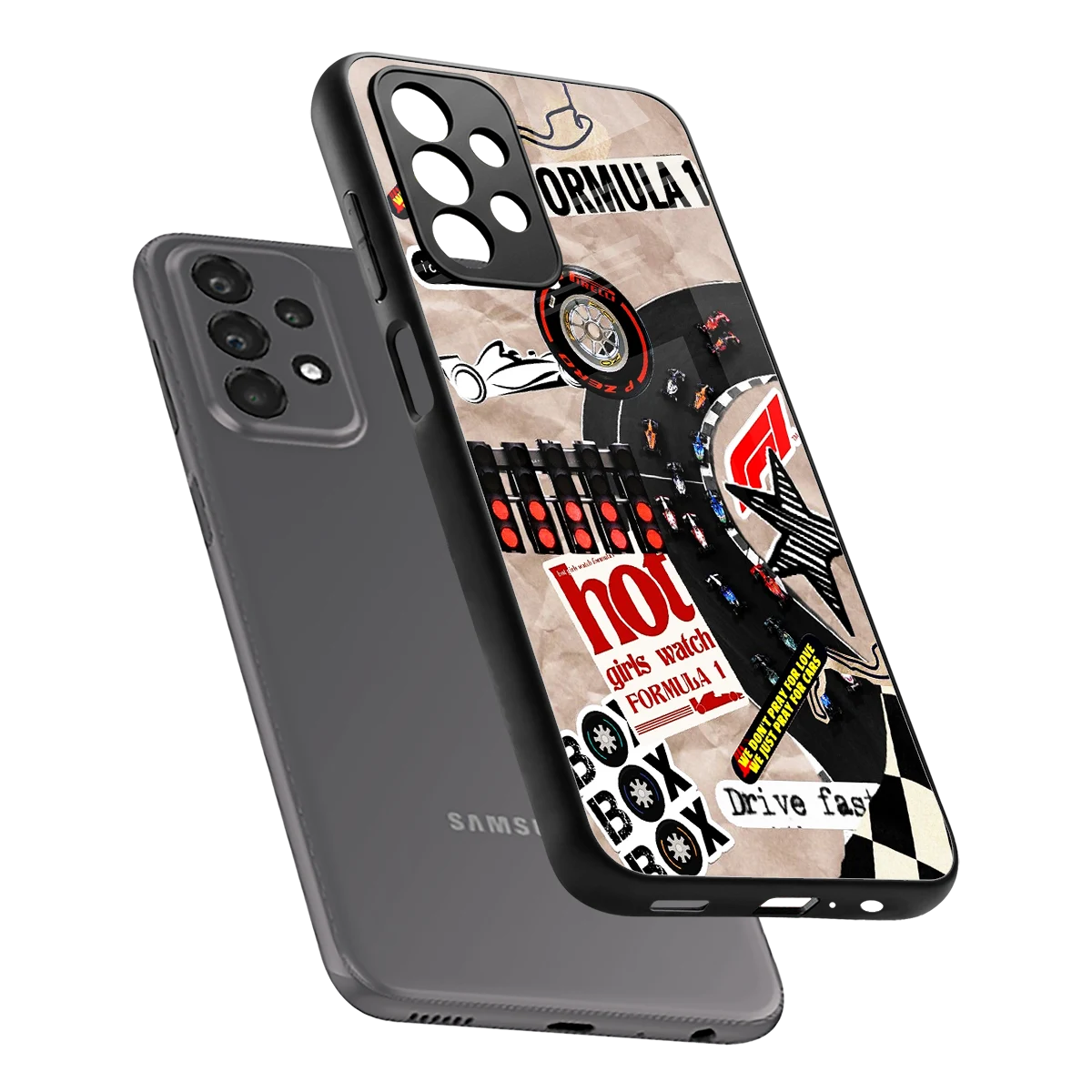 Speedline sleek samsung galaxy a23 cover with tempered glass back and TPU edges