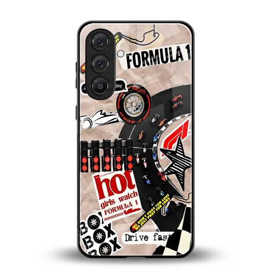 Speedline back phone cover | glass case for samsung galaxy m36 5g