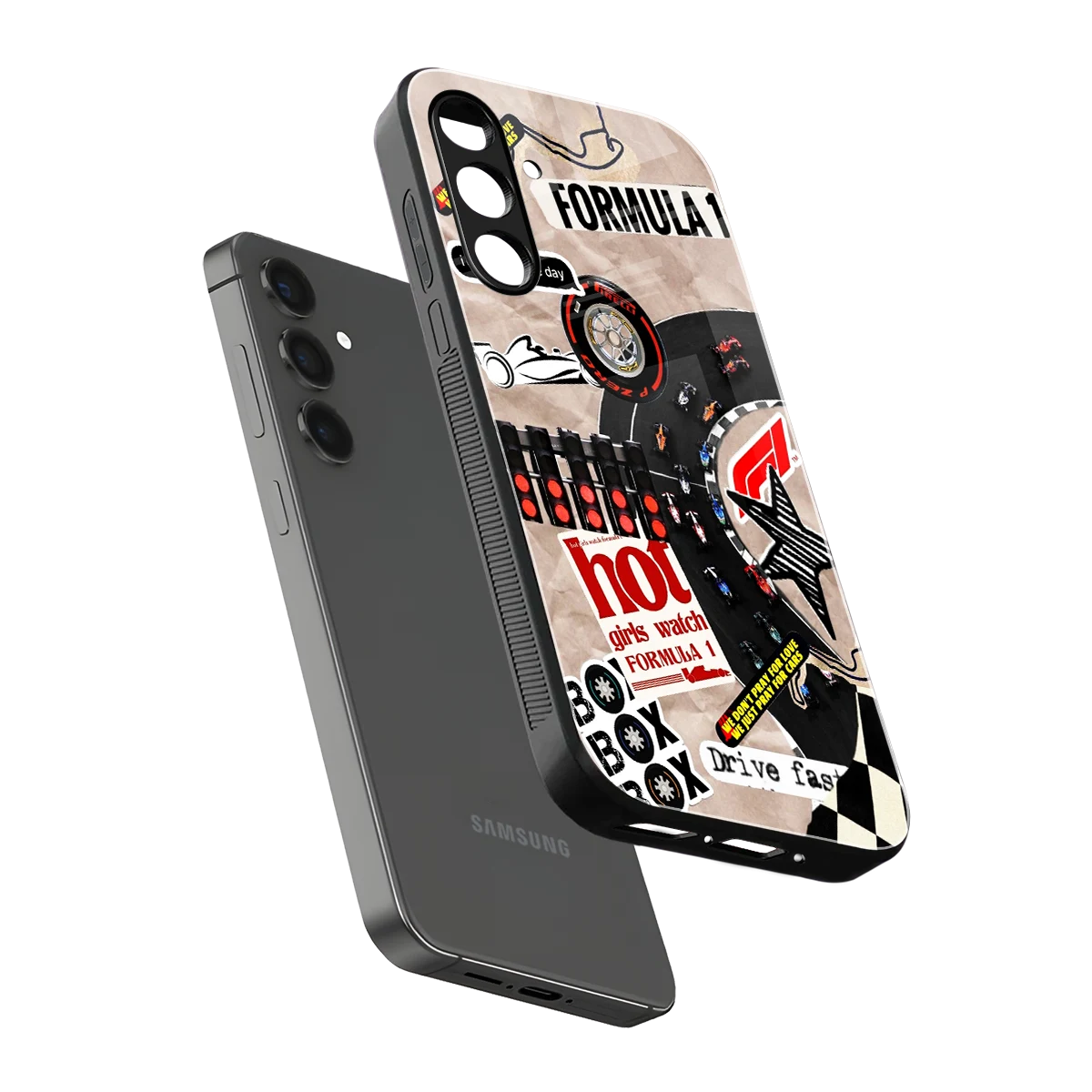 Speedline sleek samsung galaxy a55 5g cover with tempered glass back and TPU edges