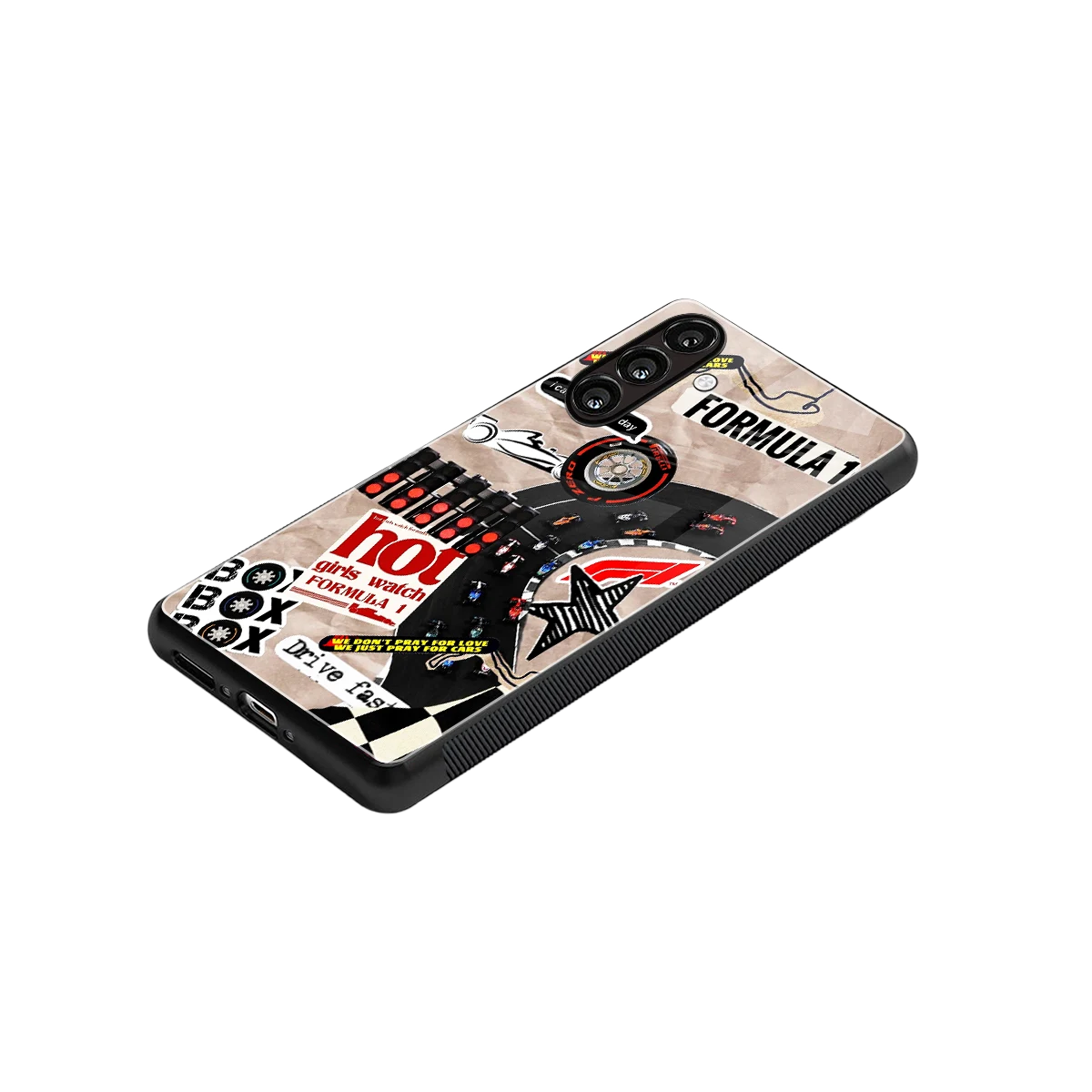 Speedline stylish phone case for samsung galaxy a55 5g | glossy glass and slim fit