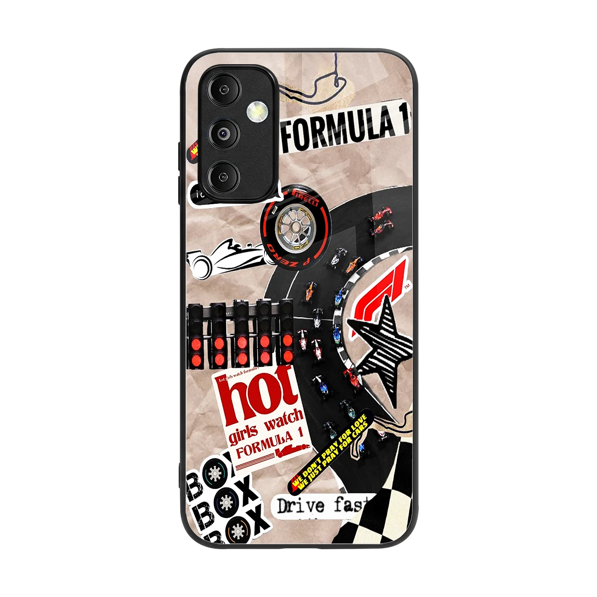 Speedline back phone cover | glass case for samsung galaxy m14 5g
