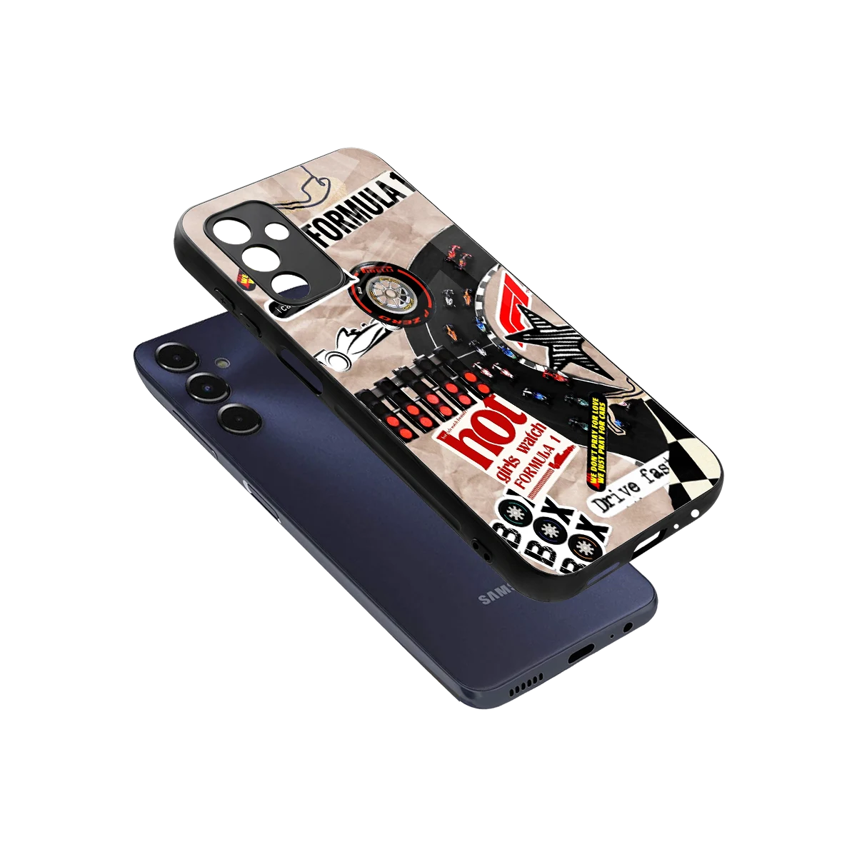 Speedline sleek samsung galaxy m14 5g cover with tempered glass back and TPU edges