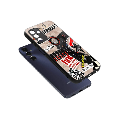 Speedline sleek samsung galaxy m14 5g cover with tempered glass back and TPU edges