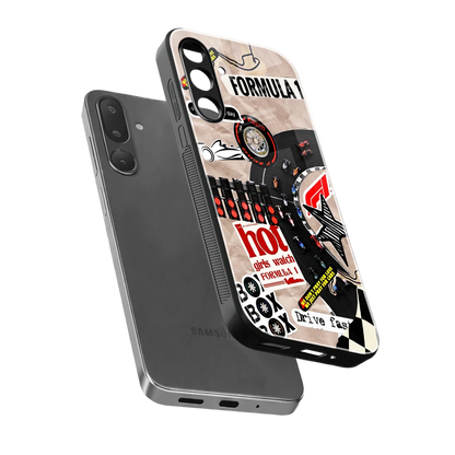 Speedline sleek samsung galaxy m36 5g cover with tempered glass back and TPU edges