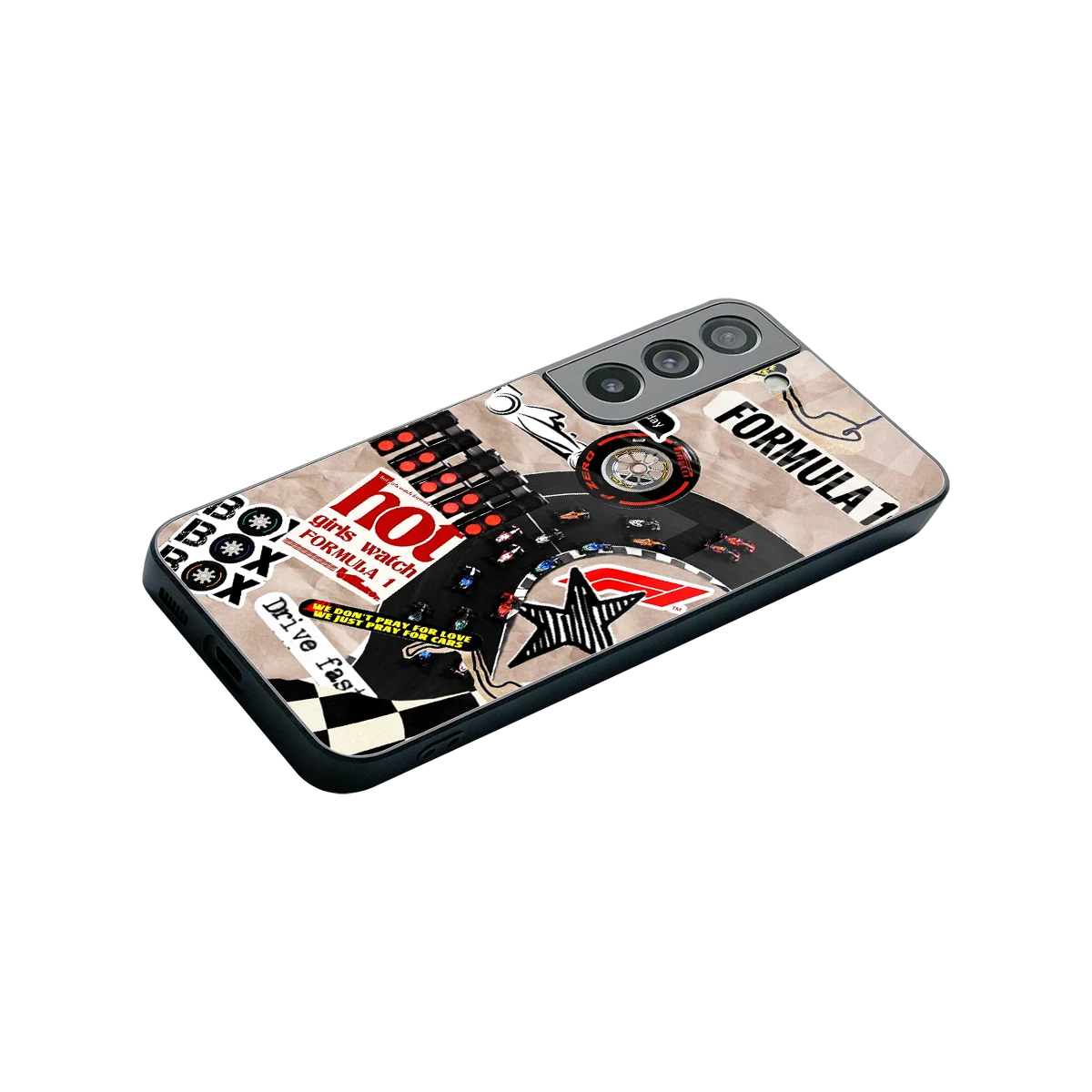 Speedline stylish phone case for samsung galaxy s22 | glossy glass and slim fit
