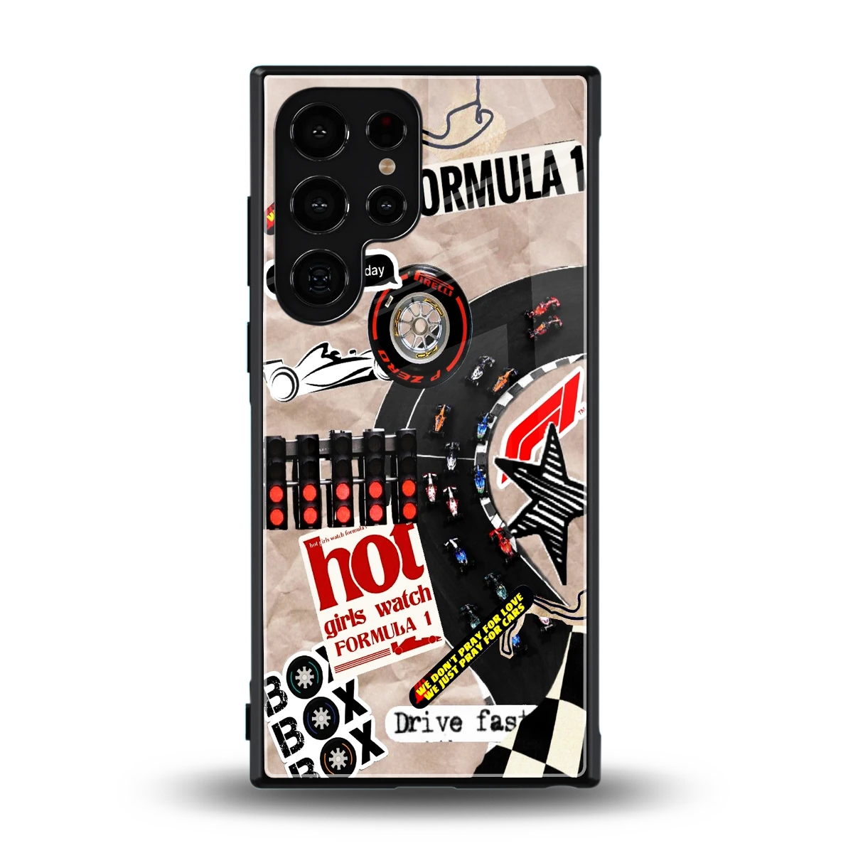 Speedline back phone cover | glass case for samsung galaxy s24 ultra