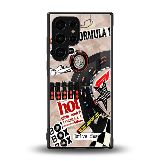 Speedline back phone cover | glass case for samsung galaxy s24 ultra