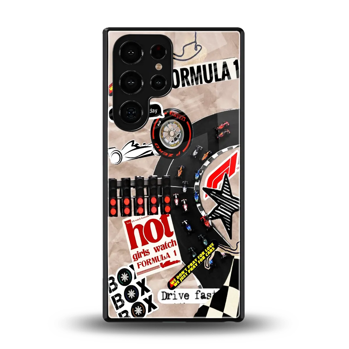 Speedline back phone cover | glass case for samsung galaxy s25 ultra