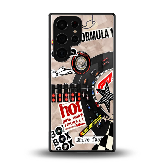 Speedline back phone cover | glass case for samsung galaxy s25 ultra