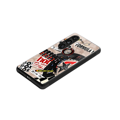 Speedline stylish phone case for samsung galaxy s24 | glossy glass and slim fit