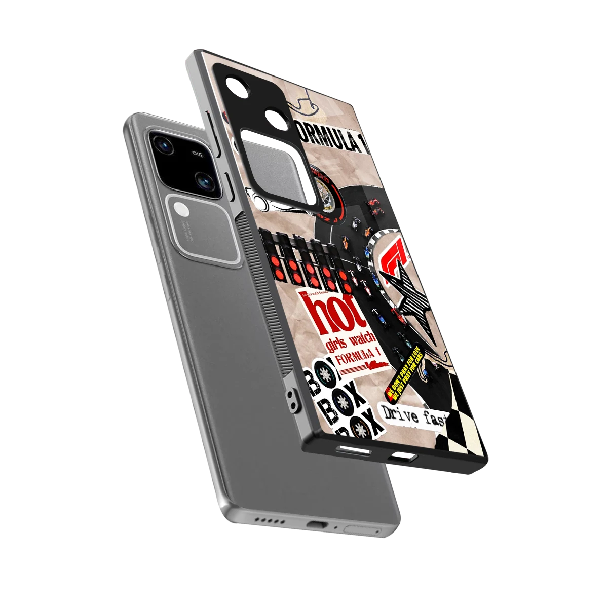 Speedline sleek vivo v30 cover with tempered glass back and TPU edges