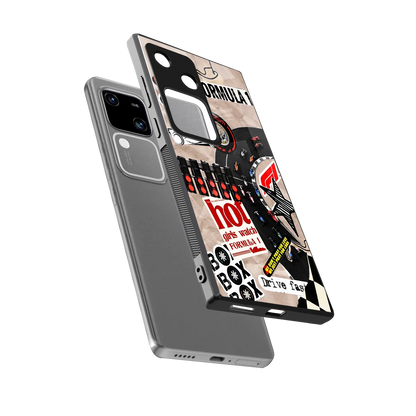 Speedline sleek vivo v30 cover with tempered glass back and TPU edges