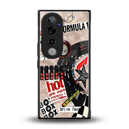 Speedline back phone cover | glass case for vivo v40 pro