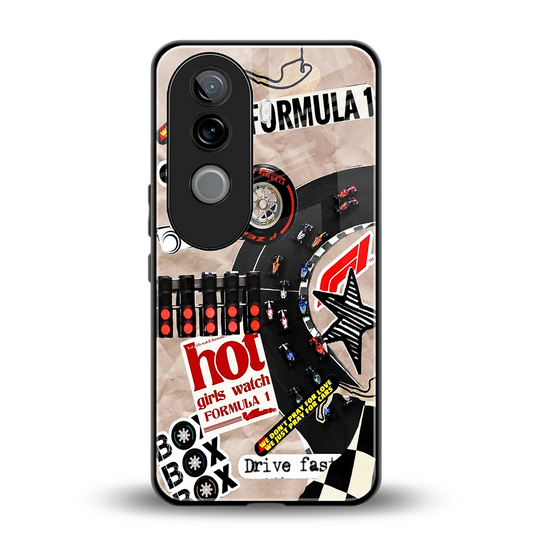 Speedline back phone cover | glass case for vivo v40e