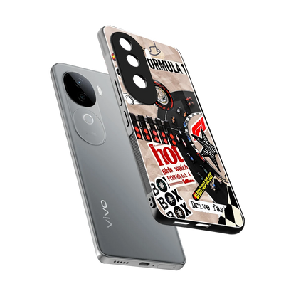 Speedline sleek vivo v40e cover with tempered glass back and TPU edges