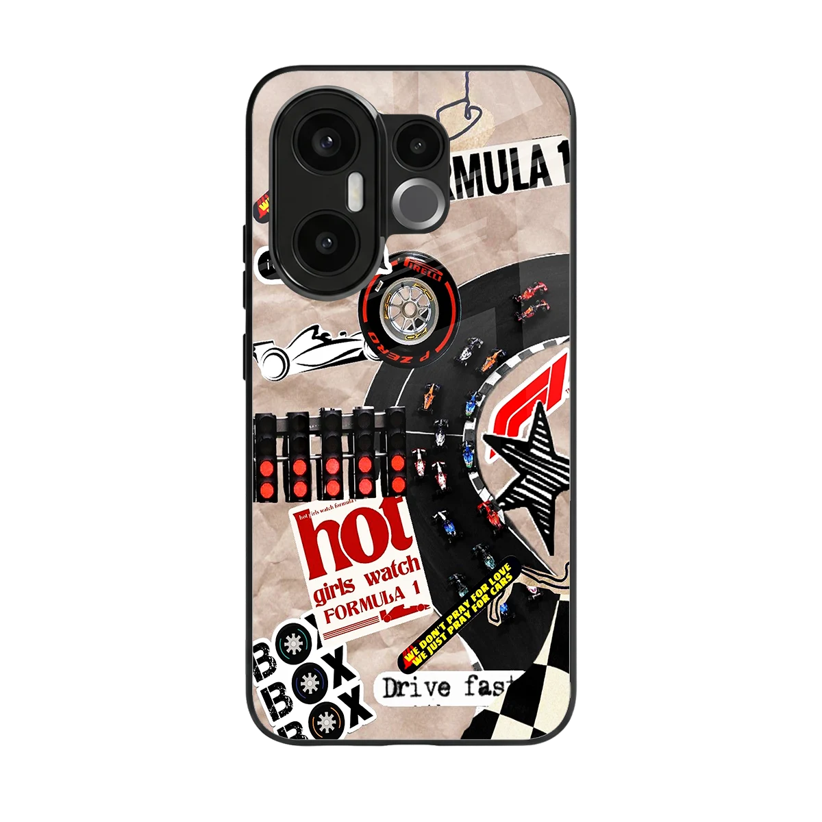 Speedline back phone cover | glass case for vivo x200 fe