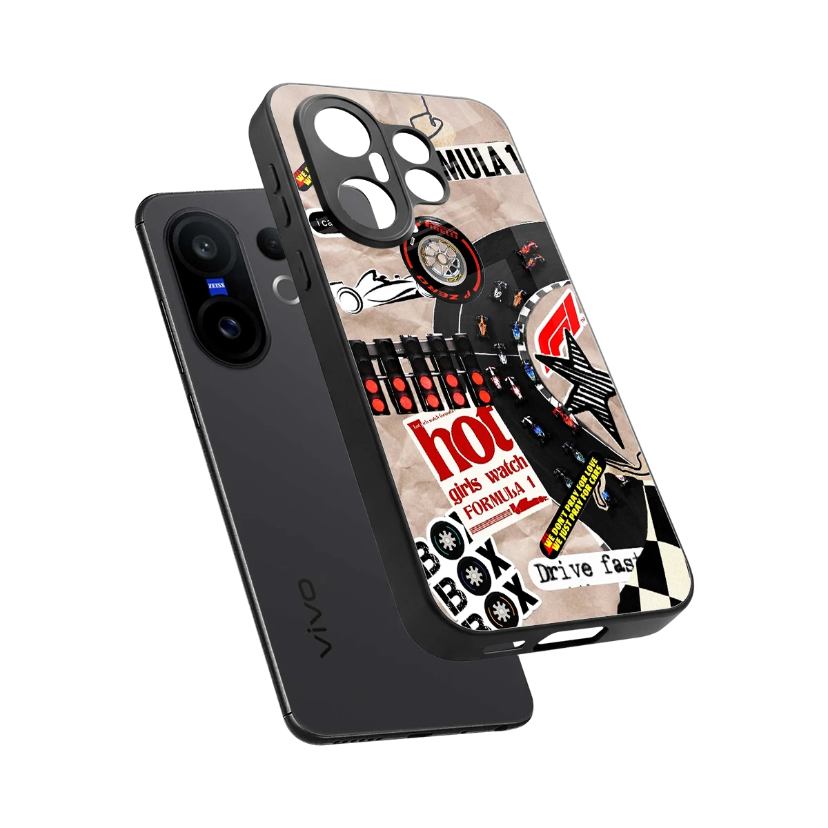 Speedline sleek vivo x200 fe cover with tempered glass back and TPU edges