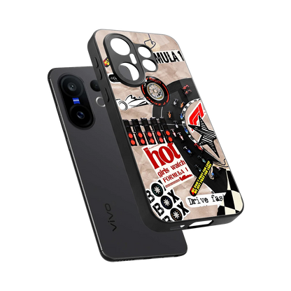 Speedline sleek vivo x200 fe cover with tempered glass back and TPU edges