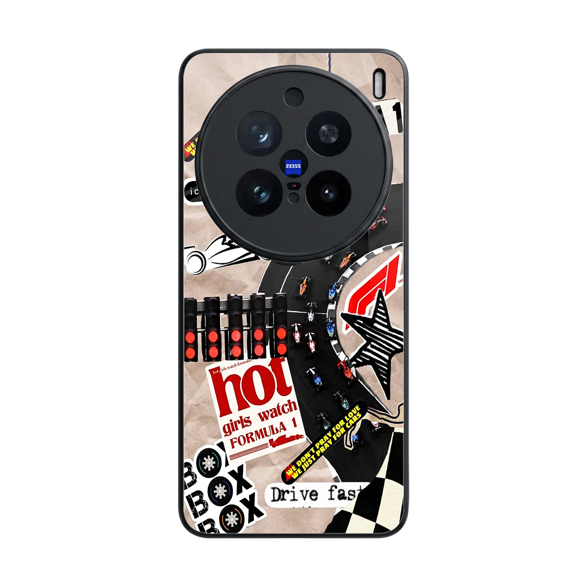 Speedline back phone cover | glass case for vivo x200 pro