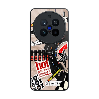 Speedline back phone cover | glass case for vivo x200 pro