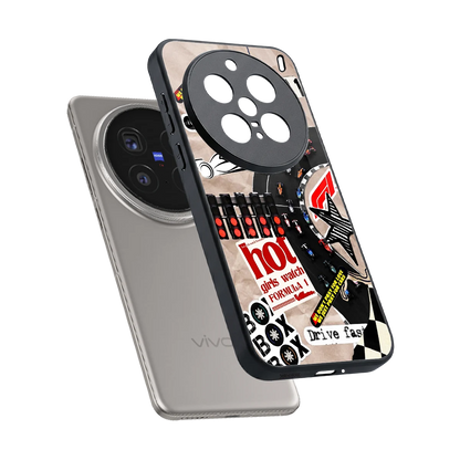 Speedline sleek vivo x200 pro cover with tempered glass back and TPU edges