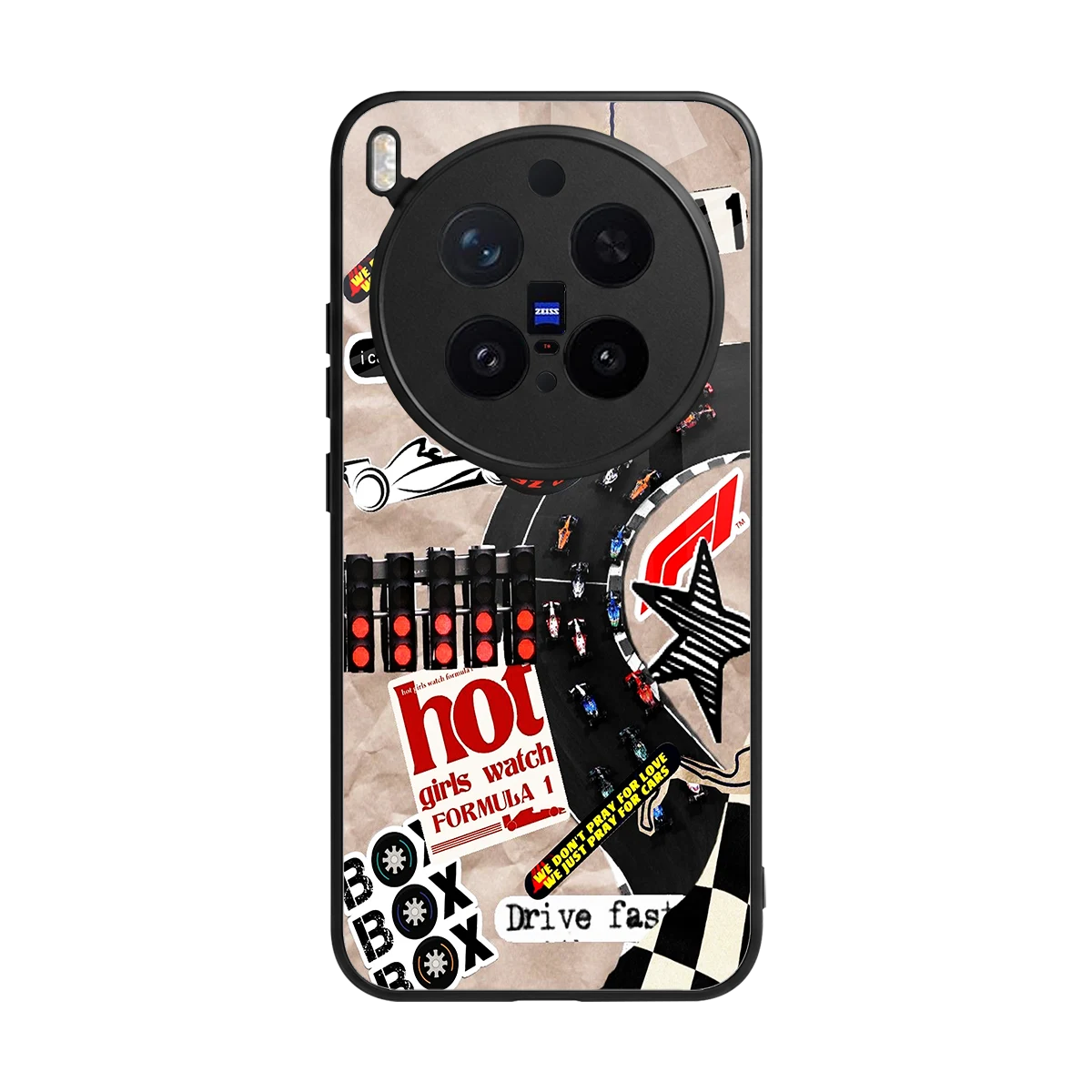 Speedline back phone cover | glass case for vivo x300 pro