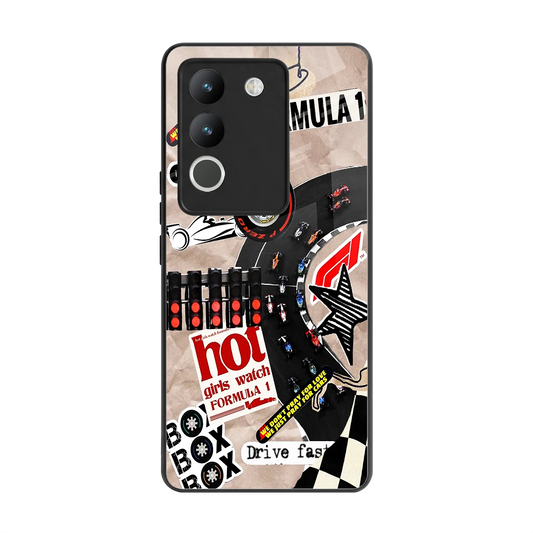 Speedline back phone cover | glass case for vivo y200 5g
