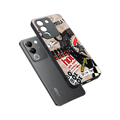 Speedline sleek vivo y200 5g cover with tempered glass back and TPU edges
