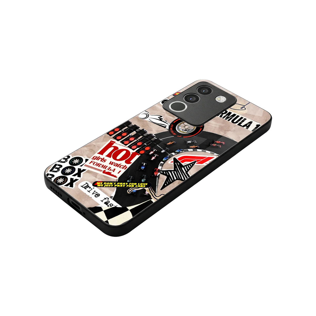 Speedline stylish phone case for vivo y200 5g | glossy glass and slim fit