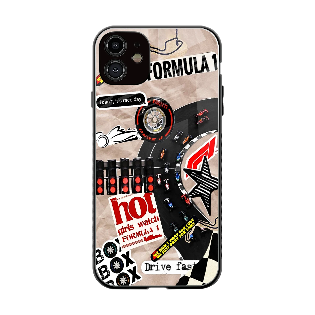 Speedline back phone cover | glass case for iphone 11