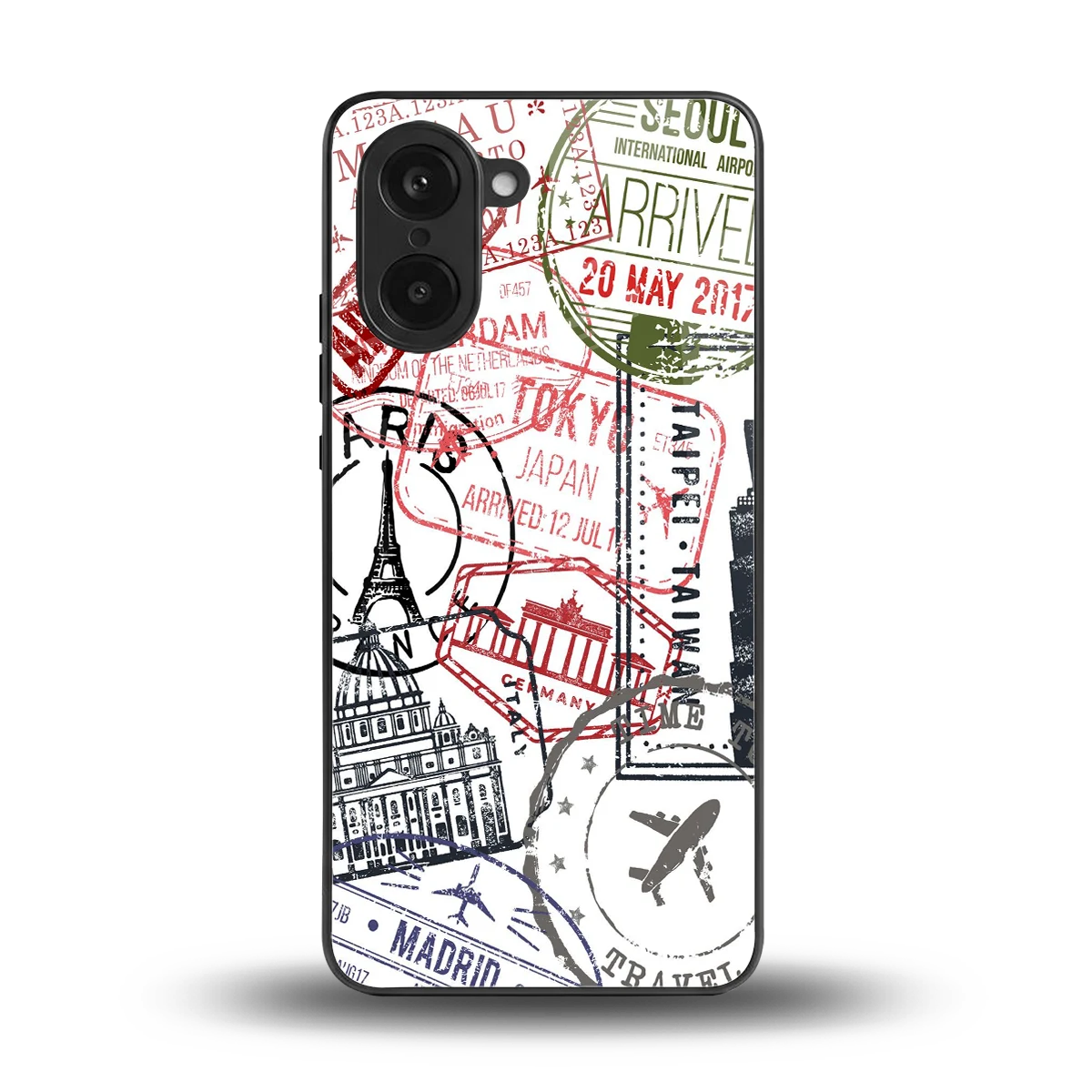 Stamp Collection back phone cover | glass case for oneplus nord ce5 5g