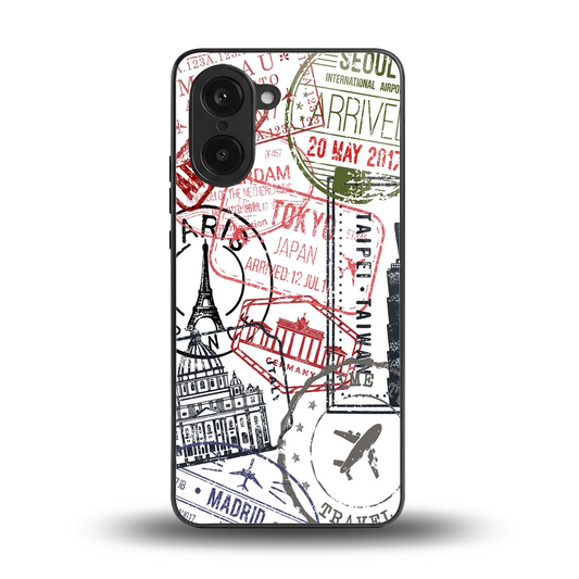 Stamp Collection back phone cover | glass case for oneplus nord ce5 5g
