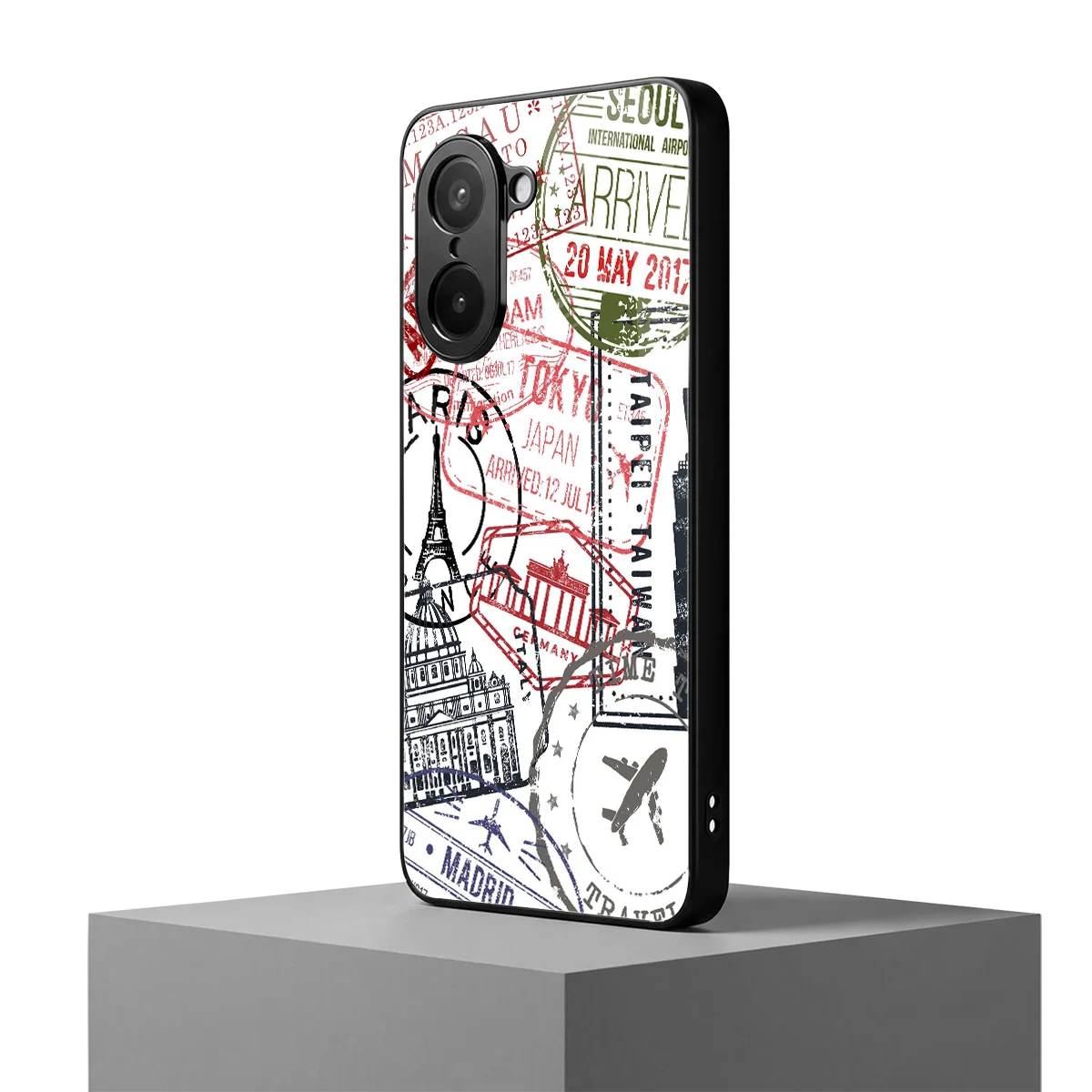 Stamp Collection oneplus nord ce5 5g mobile cover | shockproof glass phone case