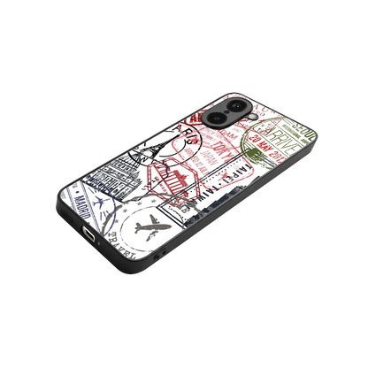 Stamp Collection stylish phone case for oneplus nord ce5 5g | glossy glass and slim fit